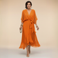 MARTA™ | CHIFFON JURK MET V-HALS