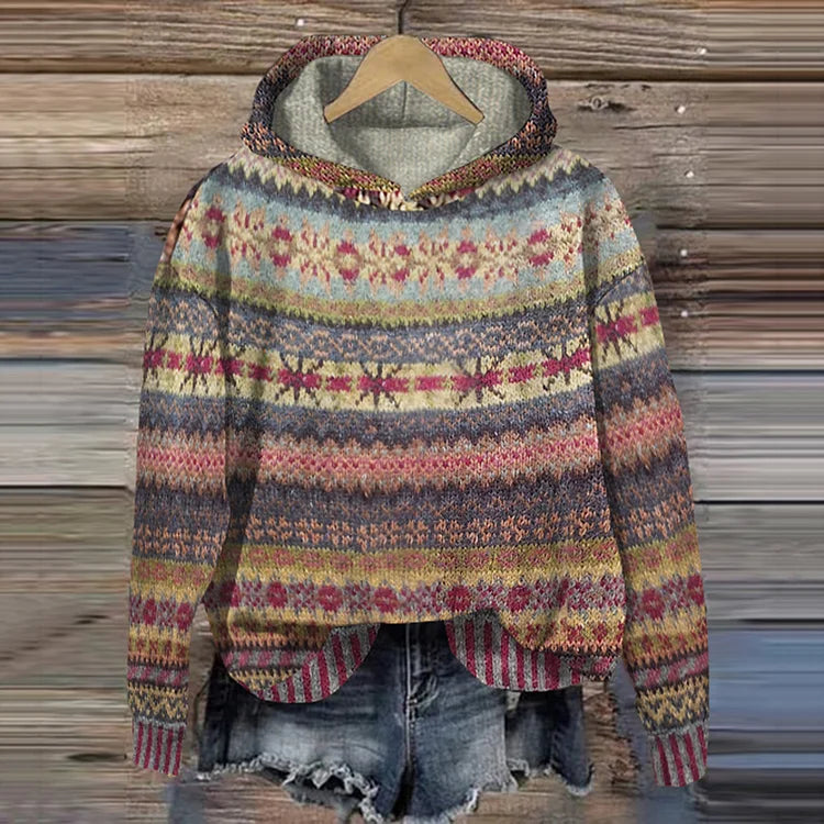 Uvelia | Vintage Ethnic Hoodie