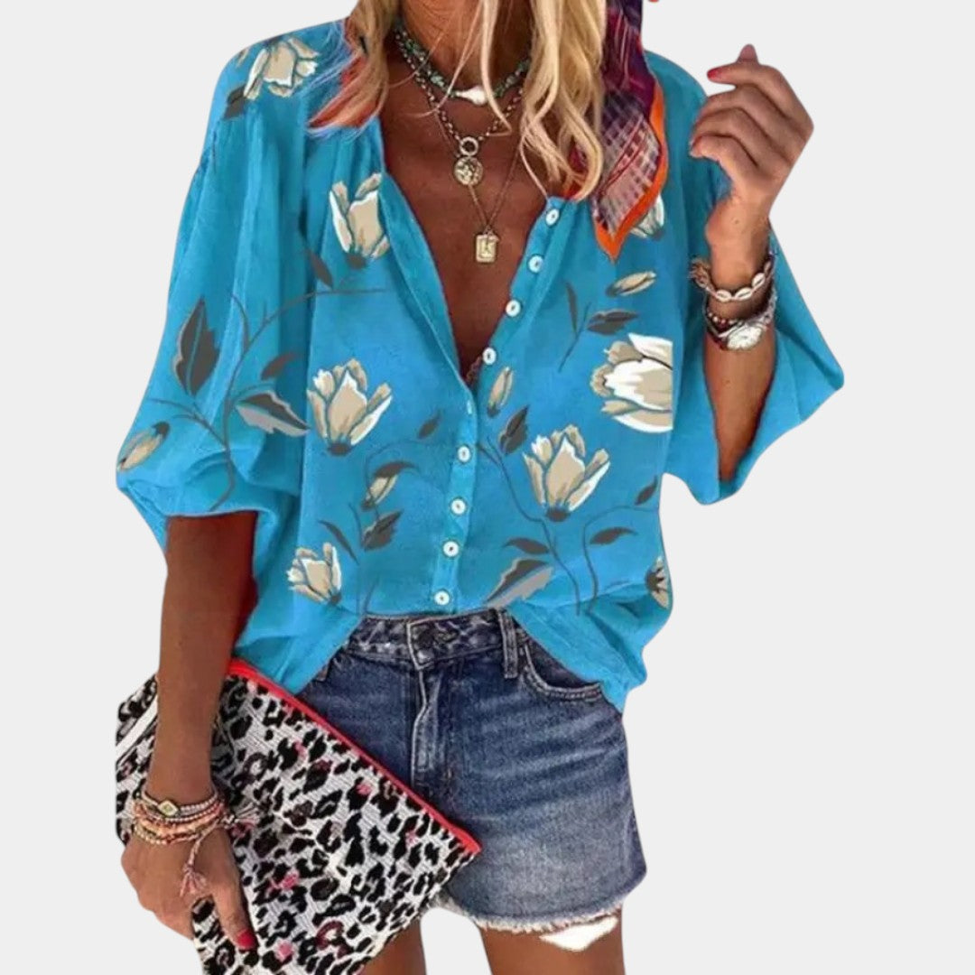 Mila | Dames Zomerblouse met Bloemenprint