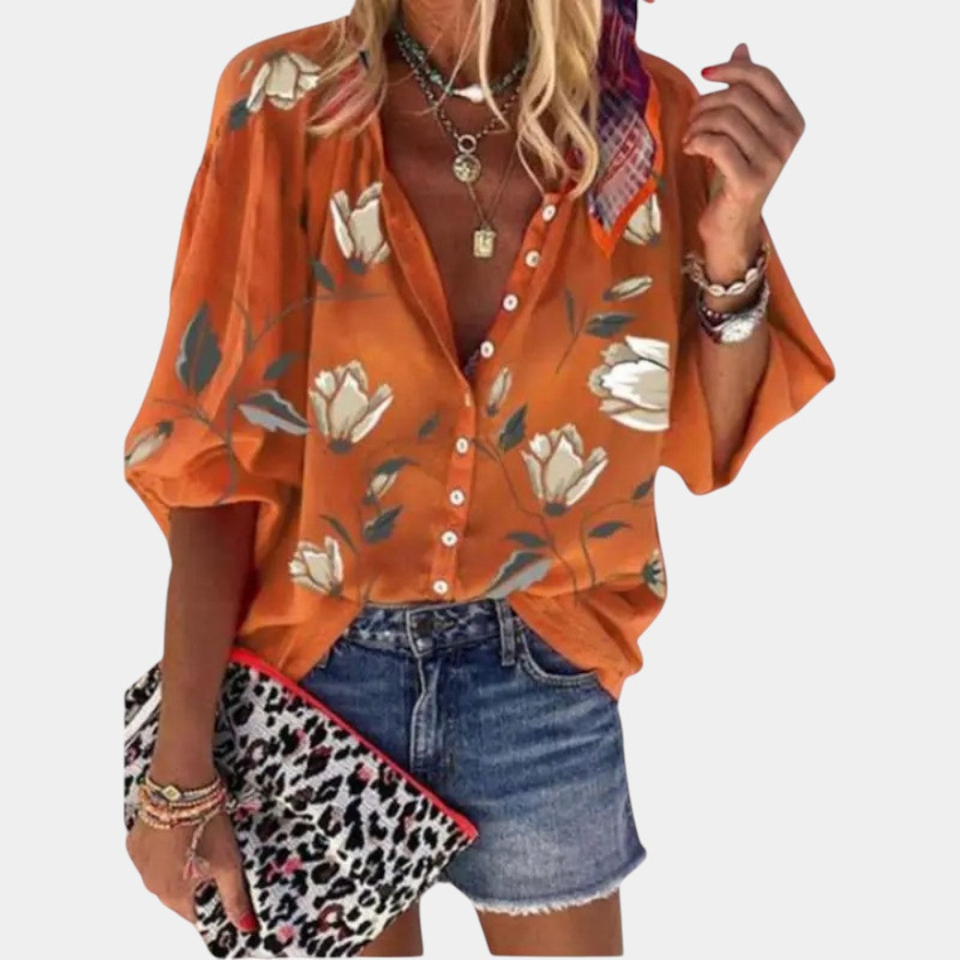 Mila | Dames Zomerblouse met Bloemenprint