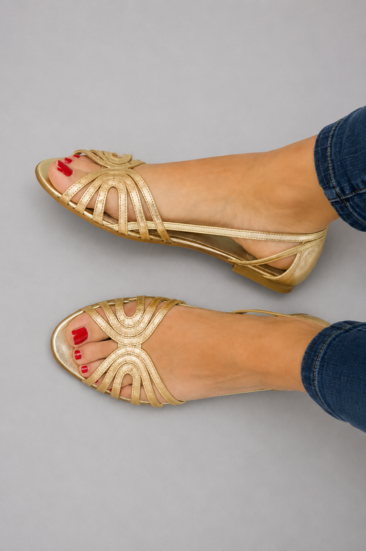 Eleonora | Gouden Sandalen Zomerlicht