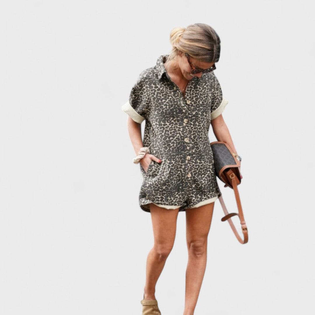 Nonette - Luipaardprint Shirtjurk