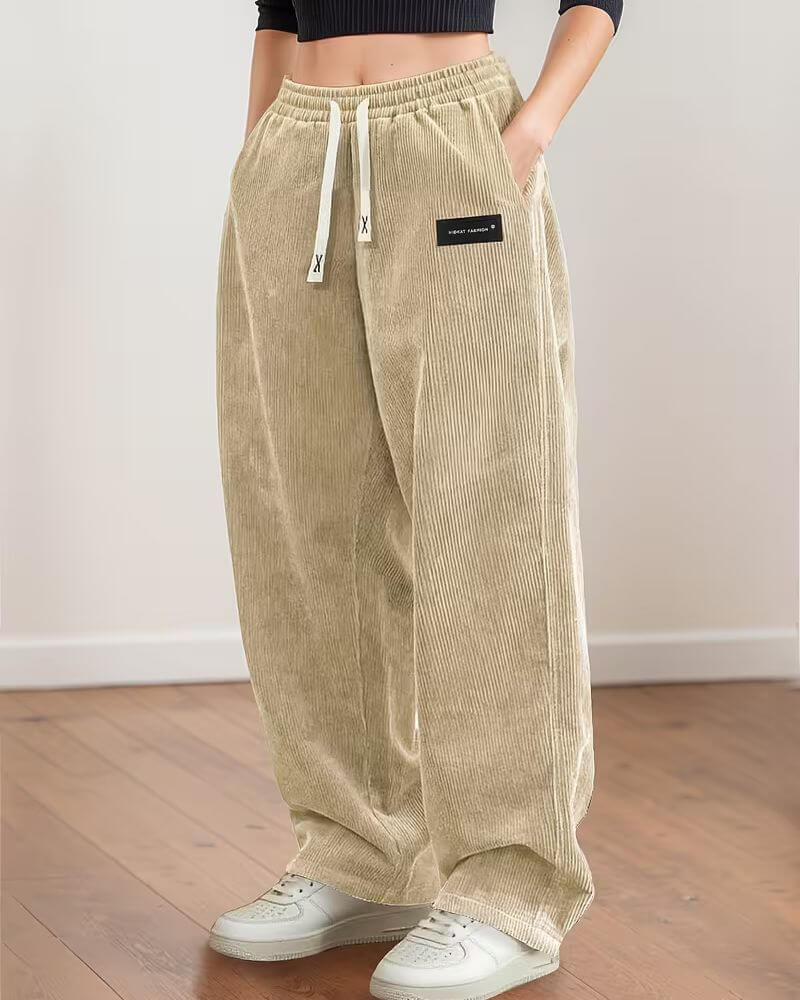 Fraja | Lichte Corduroy Joggingbroek