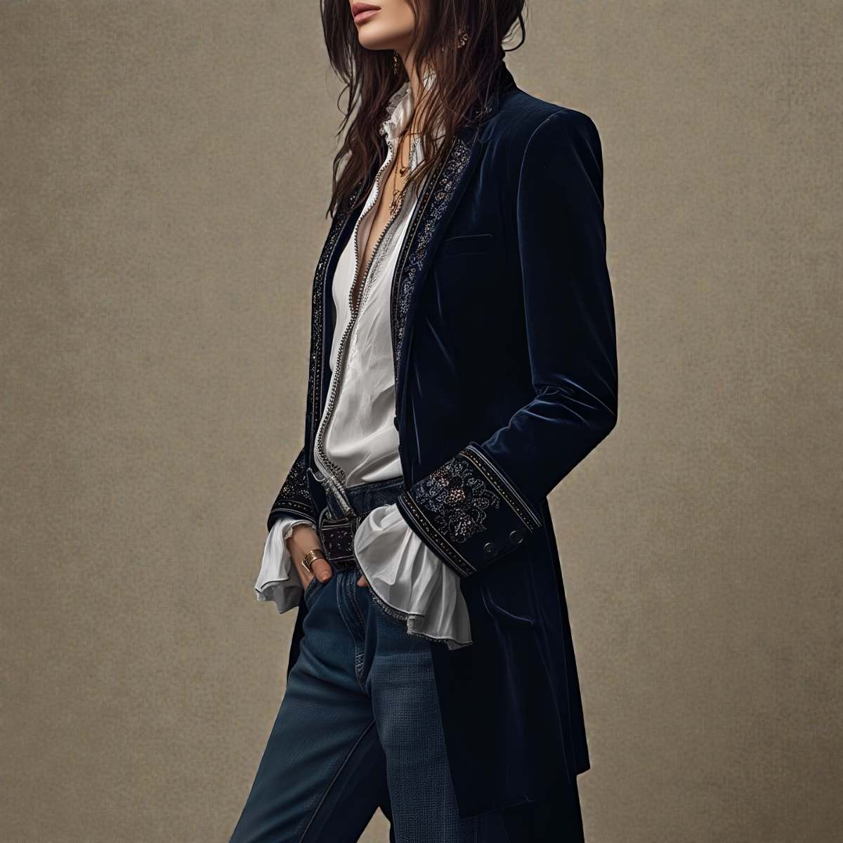 Nuria™ | Elegante Veloursjacke