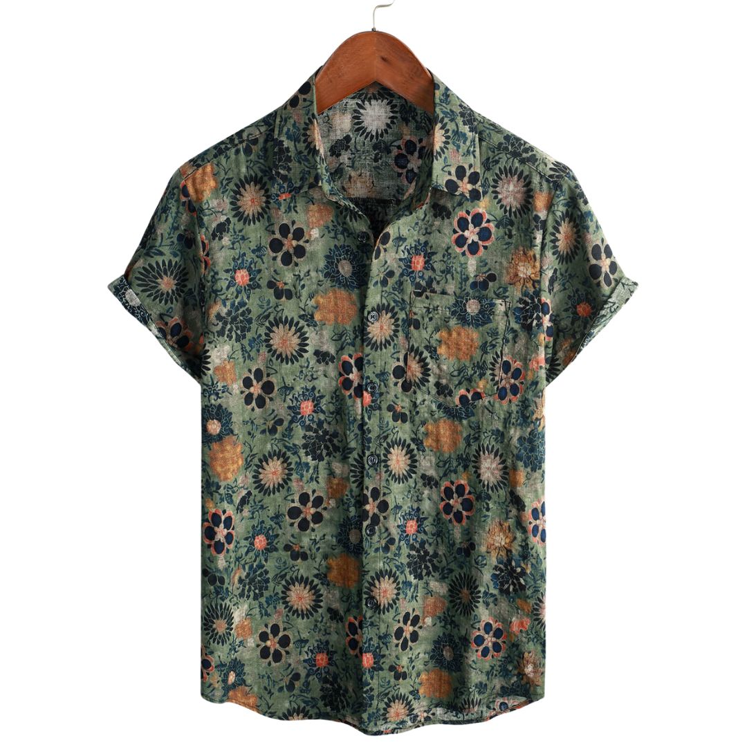 Korte Mouwen Katoenen Hawaii Shirt