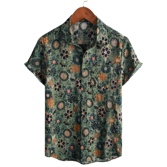 Korte Mouwen Katoenen Hawaii Shirt
