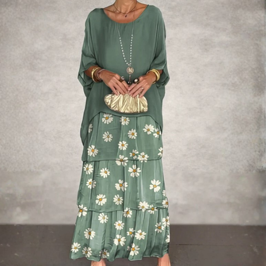 Lara – Elegante lange vloeiende jurk