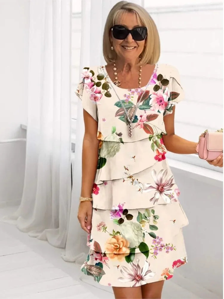 Camille – Elegante vloeiende jurk met ruffles
