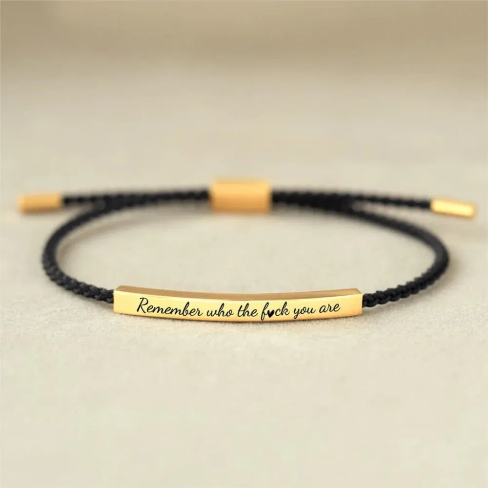 Riva | Motivatie-armband “Remember Who You Are” – Zelfvertrouwen & Innerlijke Kracht