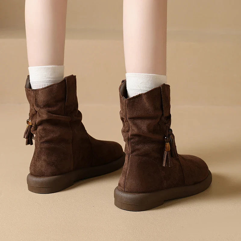 Eleanor – Retro Suède Enkellaarsjes