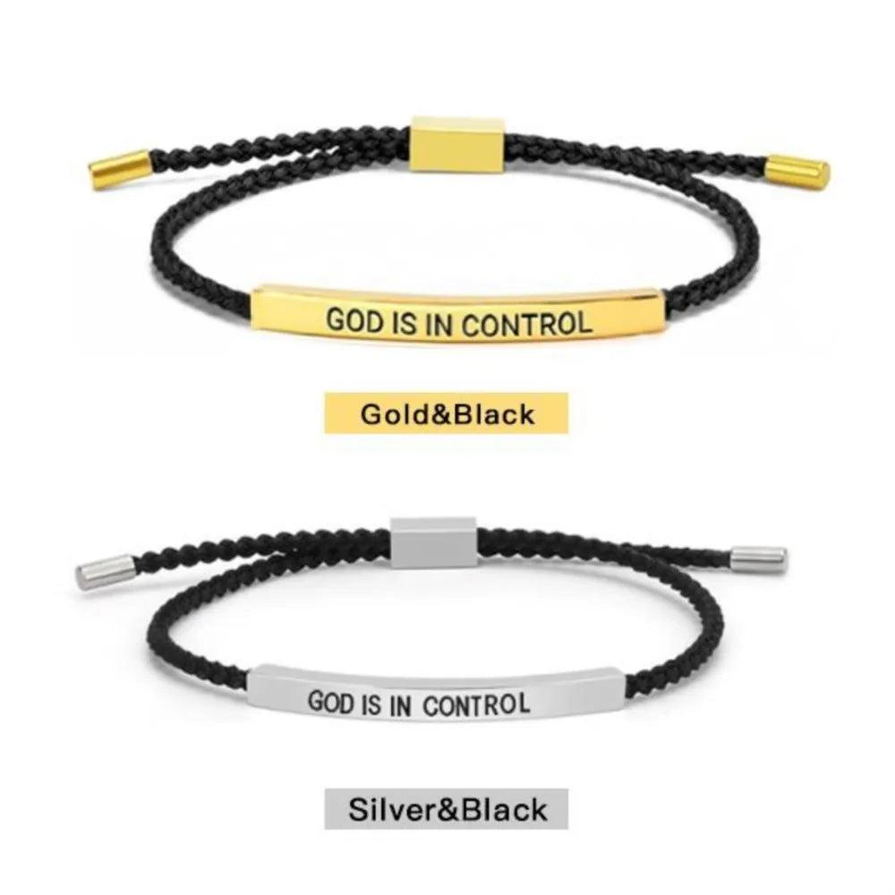 Faith | Motivatie-armband “God Is In Control” – Rust, Vertrouwen & Innerlijke Kracht