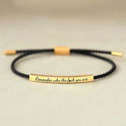 Riva | Motivatie-armband “Remember Who You Are” – Zelfvertrouwen & Innerlijke Kracht