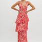 LISA | Bloemige Volant Maxi Jurk