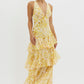 LISA | Bloemige Volant Maxi Jurk