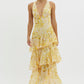 LISA | Bloemige Volant Maxi Jurk