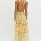 LISA | Bloemige Volant Maxi Jurk