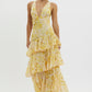 LISA | Bloemige Volant Maxi Jurk
