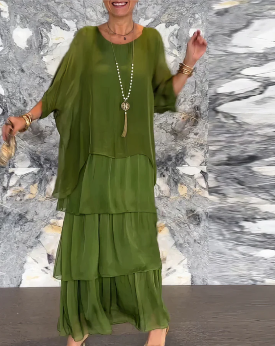 Lara – Elegante lange vloeiende jurk