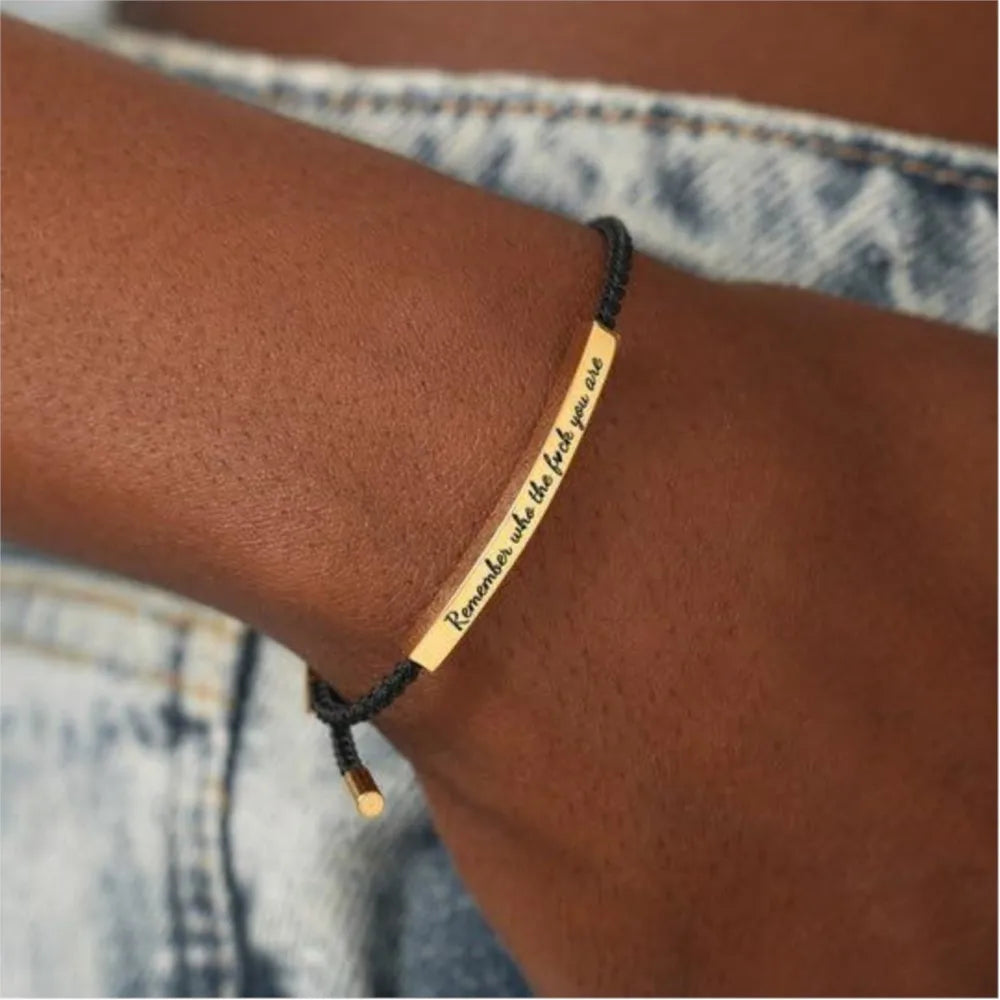 Riva | Motivatie-armband “Remember Who You Are” – Zelfvertrouwen & Innerlijke Kracht