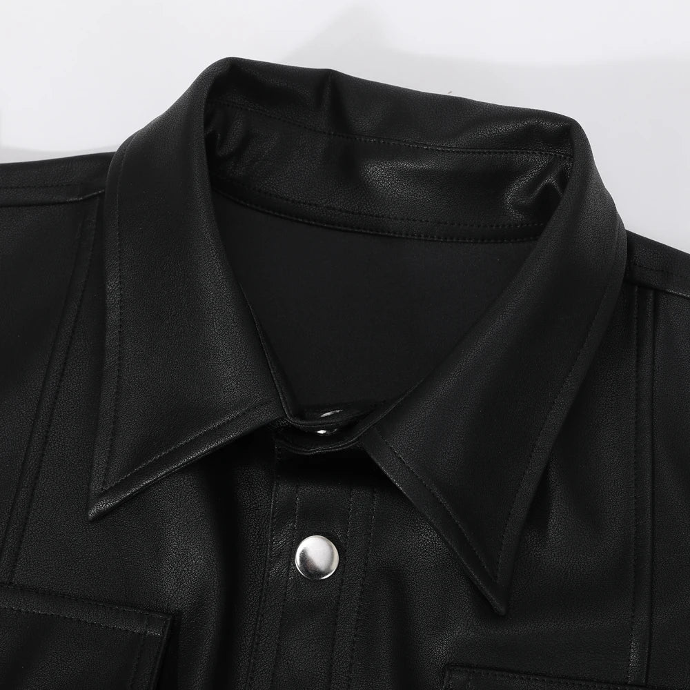 Melora® | Leather Long Sleeve Top