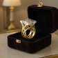 Vintage Gouden Heldere Steen Zirconia Ring