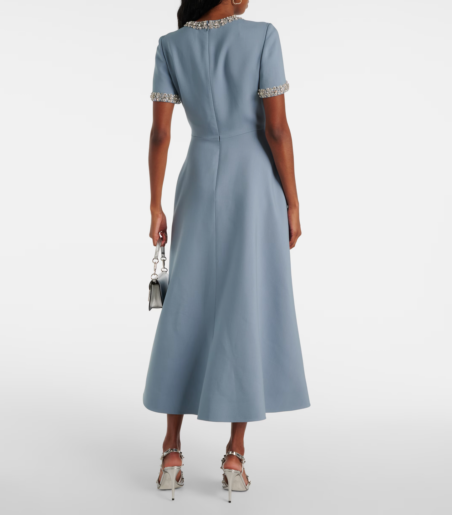 Raffaella™ | A-Lijn Jurk met Strikdetails en Parelaccenten