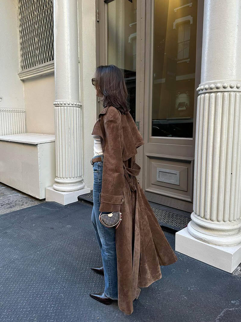 Molly | Leather Trench Coat