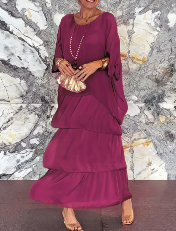 Lara – Elegante lange vloeiende jurk