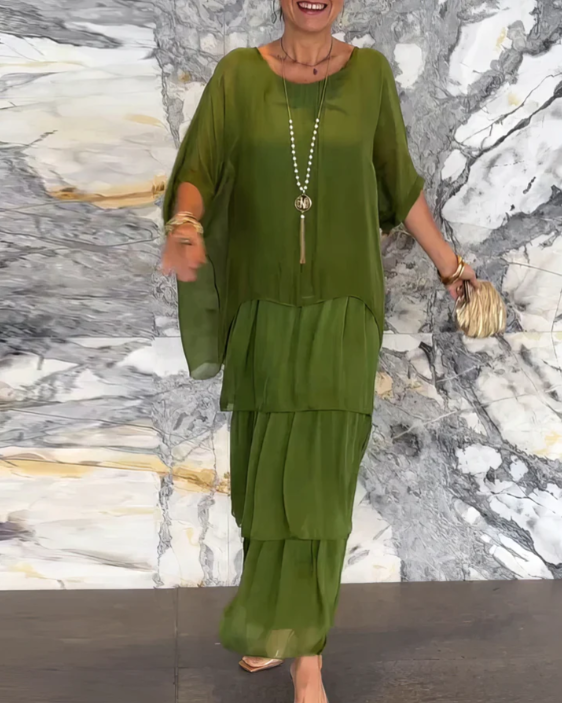 Lara – Elegante lange vloeiende jurk