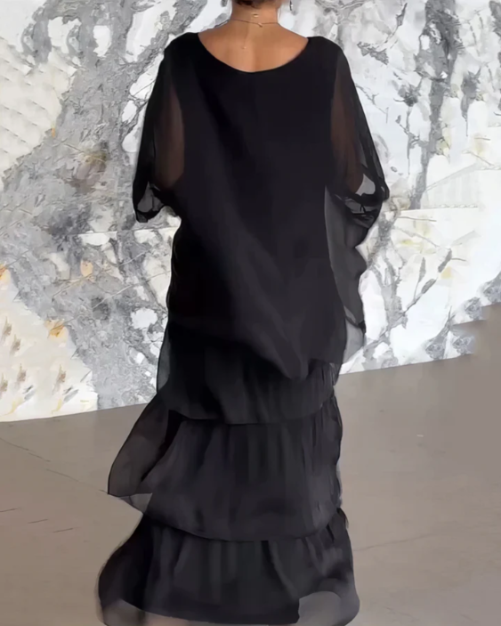 Lara – Elegante lange vloeiende jurk