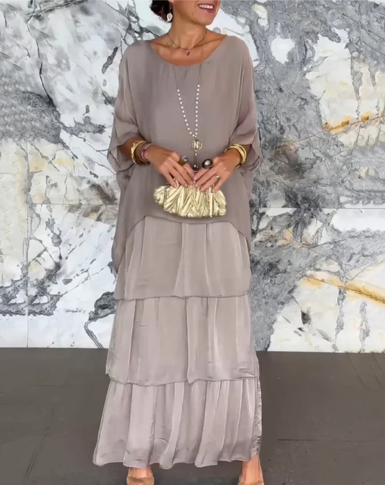 Lara – Elegante lange vloeiende jurk