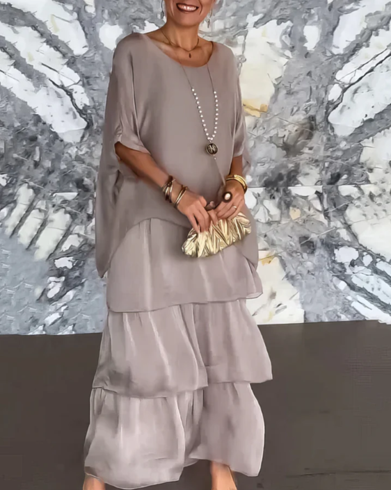 Lara – Elegante lange vloeiende jurk