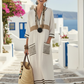 Noemi | V-Hals Halve Mouw Pocket Maxi Jurk