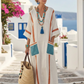 Noemi | V-Hals Halve Mouw Pocket Maxi Jurk