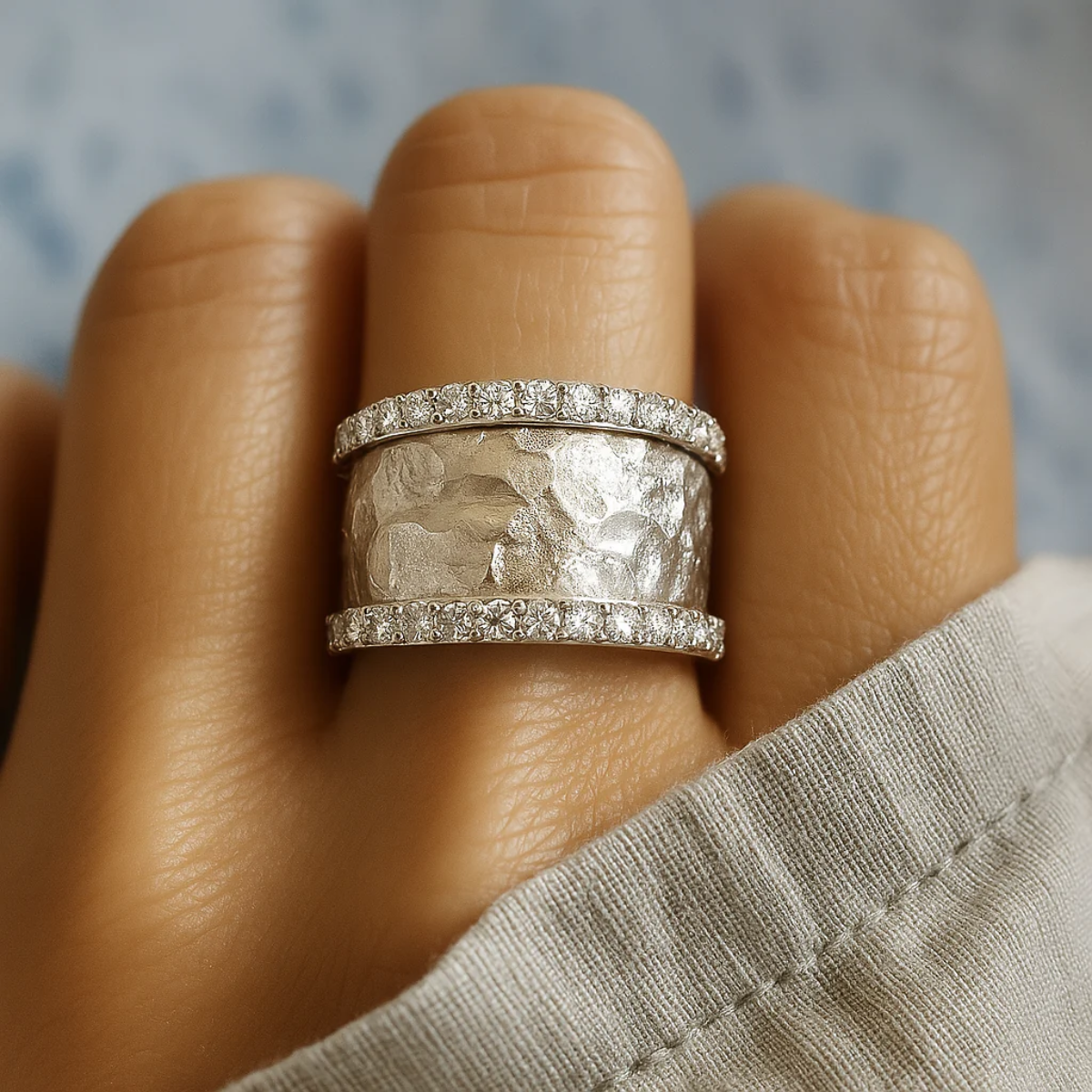 Tijdloze Zilver-Plated Vintage Zirkonia Ring