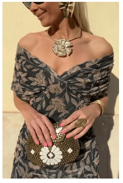 Serena™ | Lange Off-Shoulder Bloemenjurk