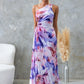 ELLA | One-Shoulder-Plissé-Midikleed