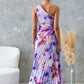 ELLA | One-Shoulder-Plissé-Midikleed