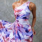 ELLA | One-Shoulder-Plissé-Midikleed