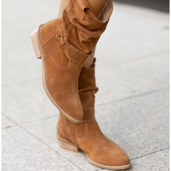 Patricia - Slouchy Suede Boots