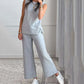 Luna | Compleet Casual Tweedelige Mouwloze Set met Ronde Hals