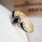 Exclusieve Blauwe Gouden Ring