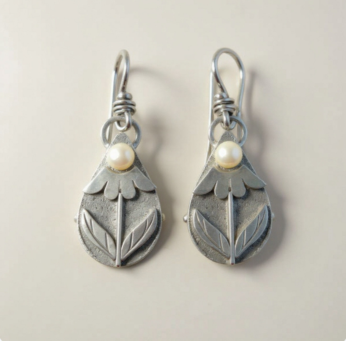 Vintage Tear Flower Oorbellen