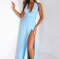 LILLI | Stijlvolle Halter Maxi Jurk met Hoge Split