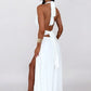 LILLI | Stijlvolle Halter Maxi Jurk met Hoge Split