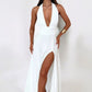 LILLI | Stijlvolle Halter Maxi Jurk met Hoge Split