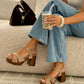 Sandalen Gaia — taupe, gekruiste banden en gouden studs