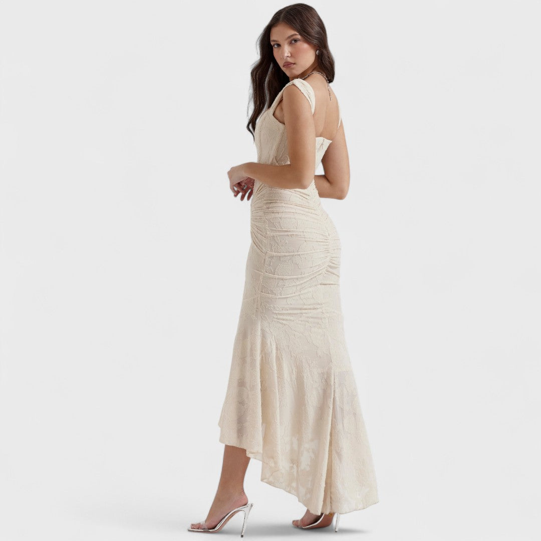 Carisia - Lange Jurk in Blauw