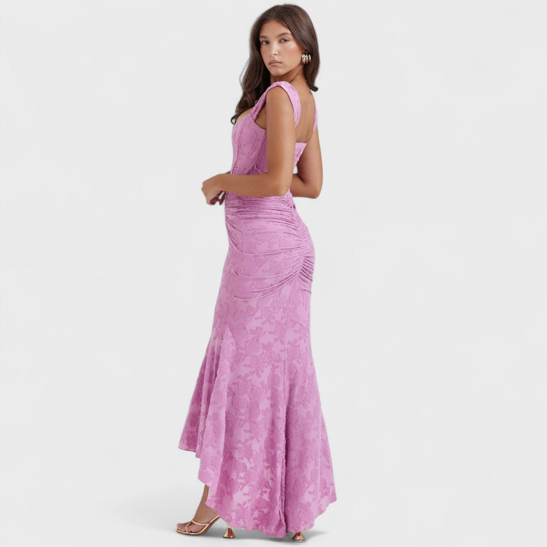 Carisia - Lange Jurk in Blauw