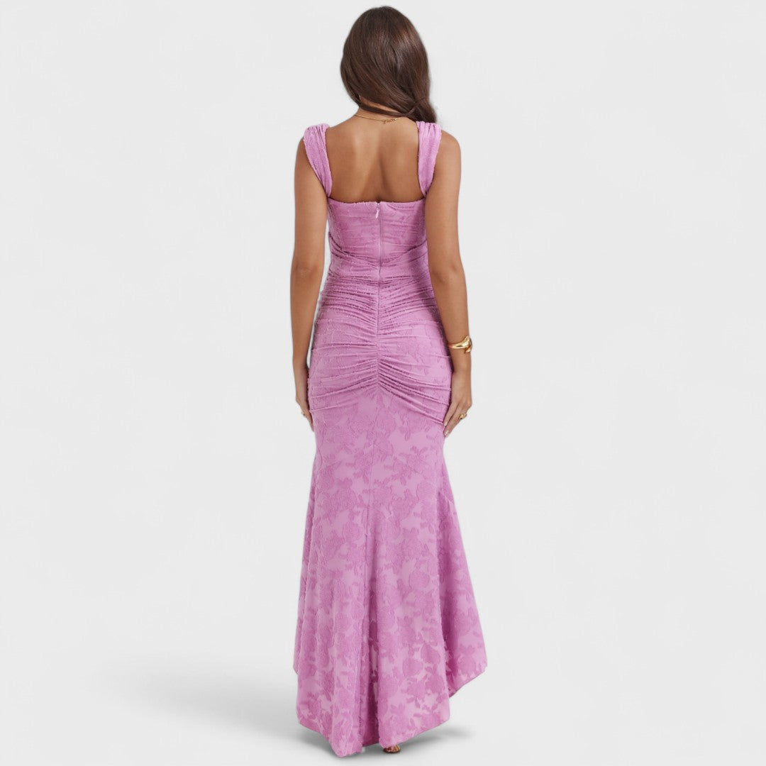 Carisia - Lange Jurk in Blauw